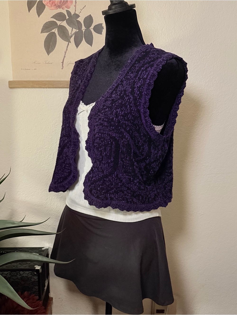 Vintage Purple Knit Vest